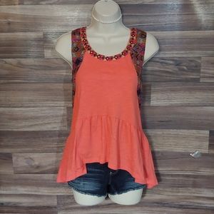 (3for$20) Nwot Miss me orange sleeveless top xs